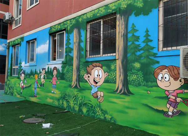 幼兒園墻噴繪如何做？